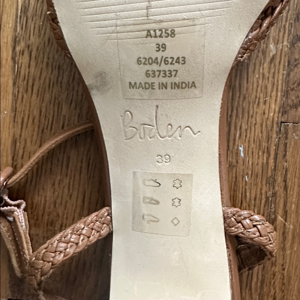 Biden Woven Tan Slingback Heels - Picture 4 of 4